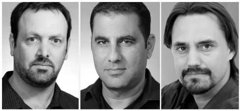 מייסדי החברה (מימין לשמאל): פרד סימון, שלומי בן חיים ויואב לנדמן. צילום: דוד גארב