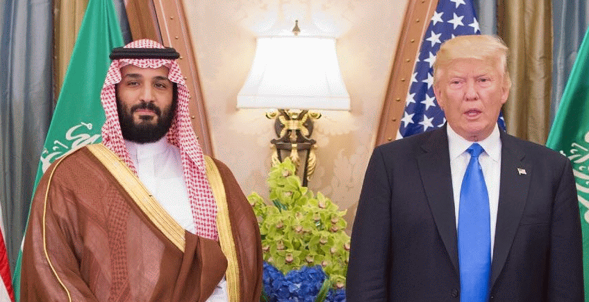שר ההגנה הסעודי עם הנשיא דונלד טראמפ