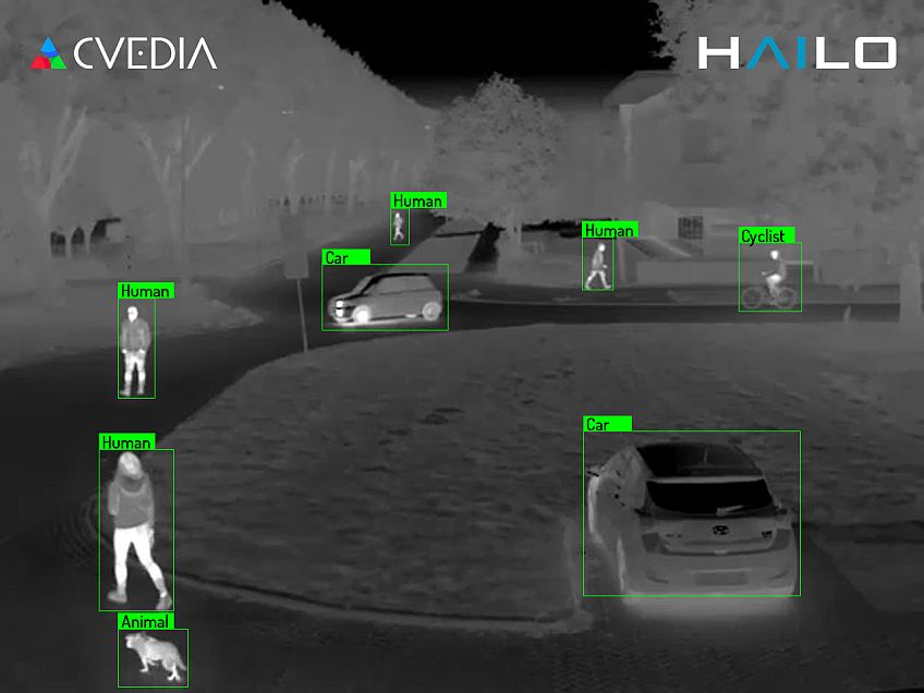 תמונה סינתטית של CVEDIA אשר יוצרה במחשב לצורך אימון מצלמה תרמית