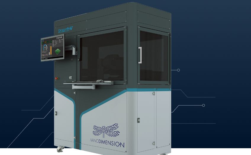 מדפסת DragonFly של ננו דיימנשן לייצור מיידי של מעגלים מודפסים לתעשיית האלקטרוניקה